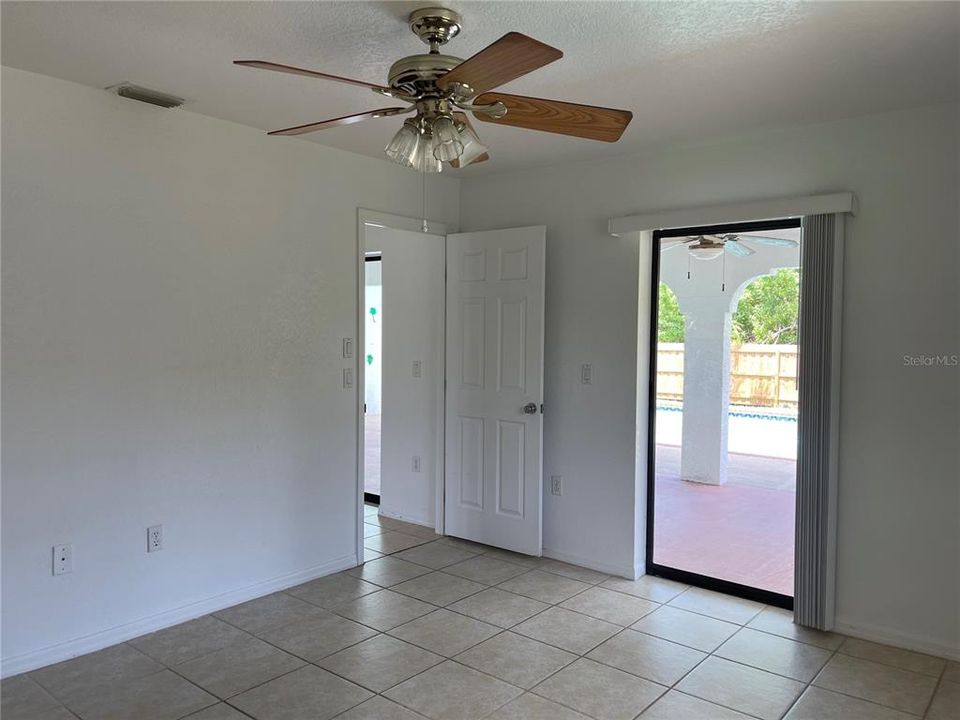 Access to patio from primary bedroom