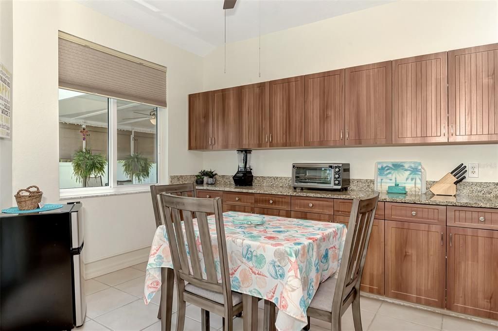 Plenty of count space and cabinets in kitchen