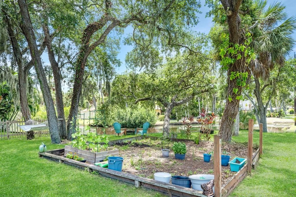 Garden view towards water