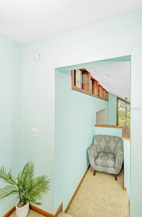 Nook area on top of stairs
