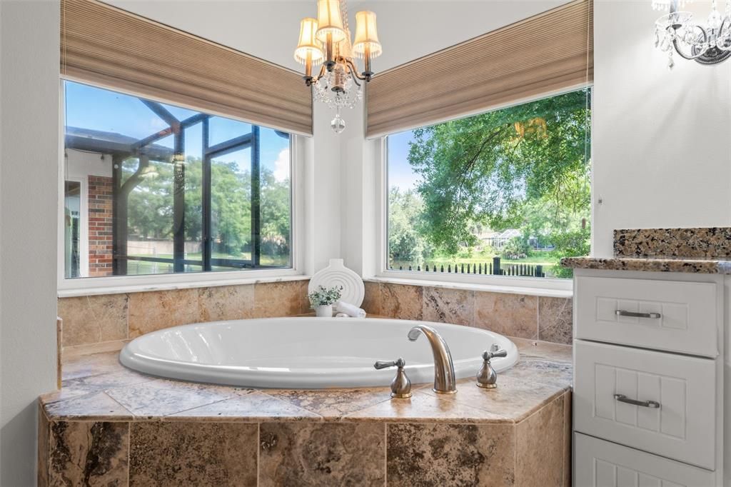 jetted soaking tub with views