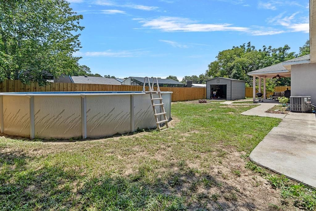 New above ground pool!  Create your backyard oasis