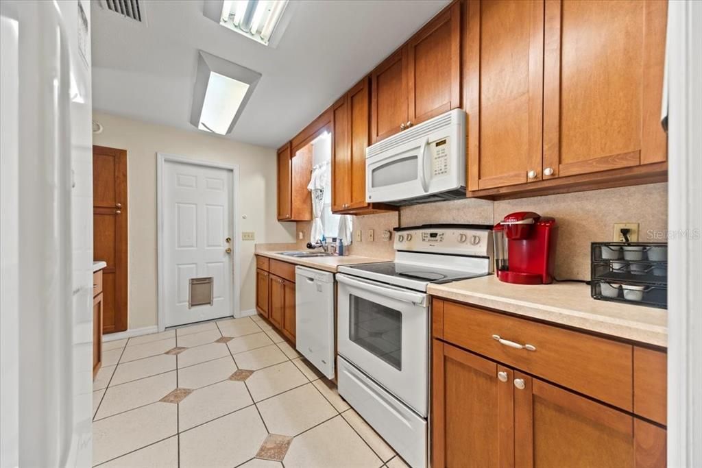 Spacious galley kitchen