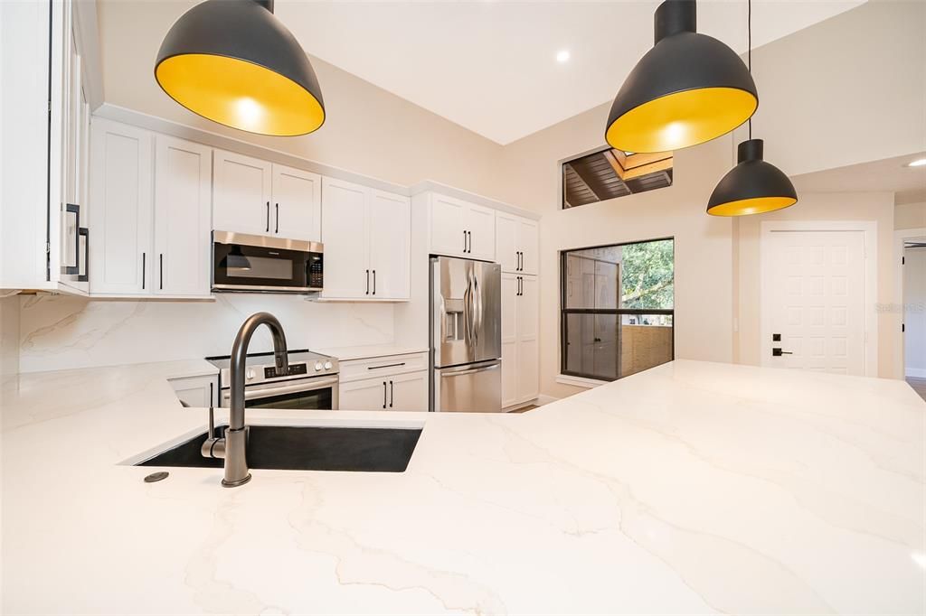 Kitchen quartz counters