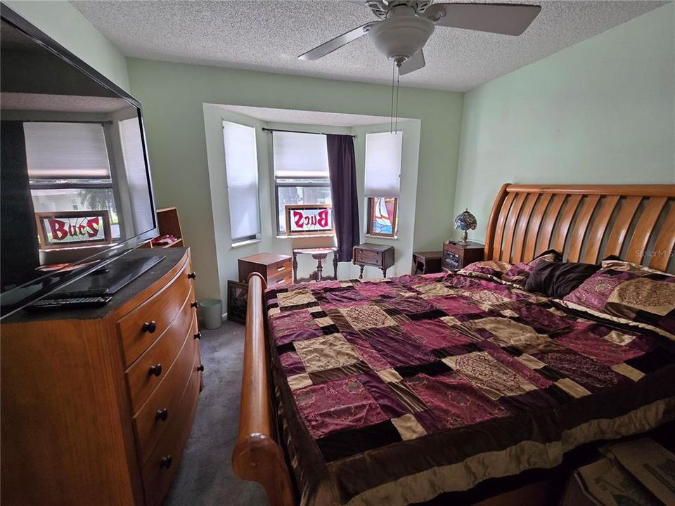 Guest Bedroom has bay window