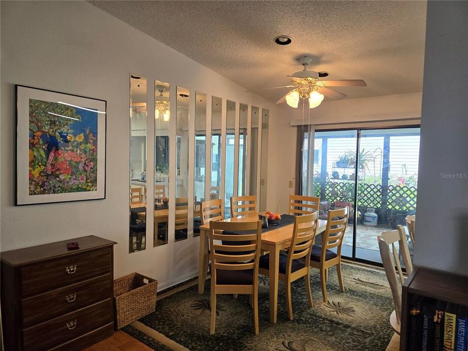 Dining room open from living room