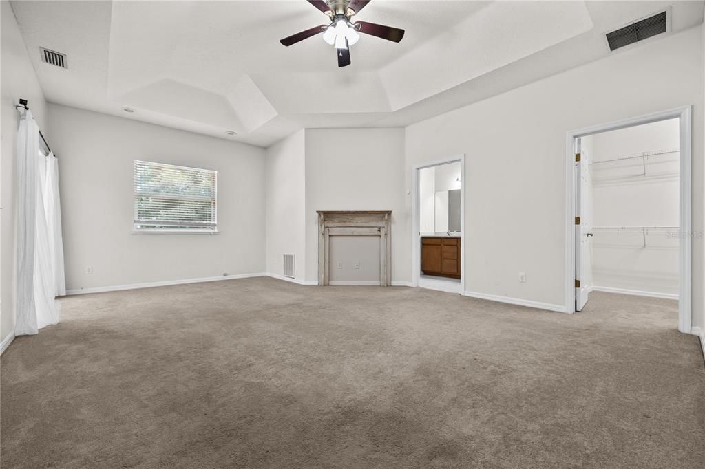 Primary Bedroom with Tray Ceiling