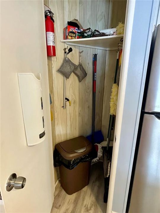 Kitchen - storage closet next to the refrigerator