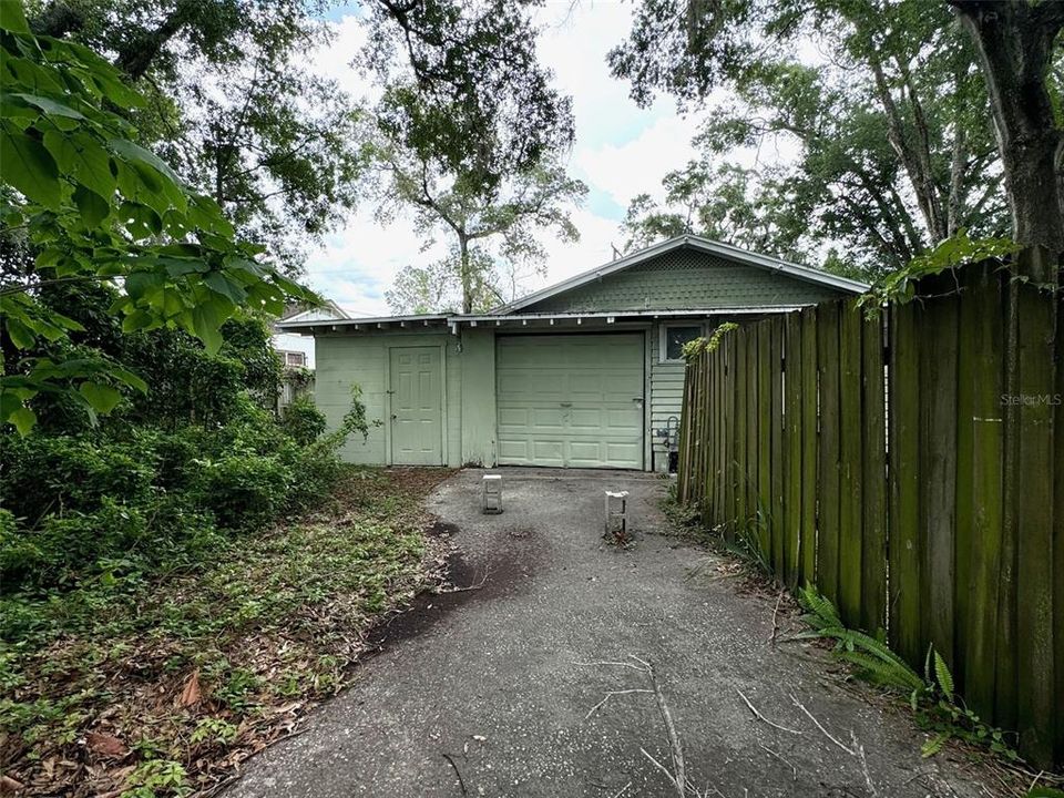 Attached Garage with Storage in Rear