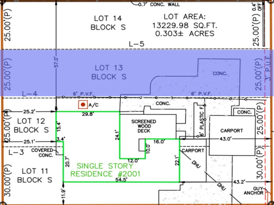 Top view of 2004 49th St N Lot 13 and 14