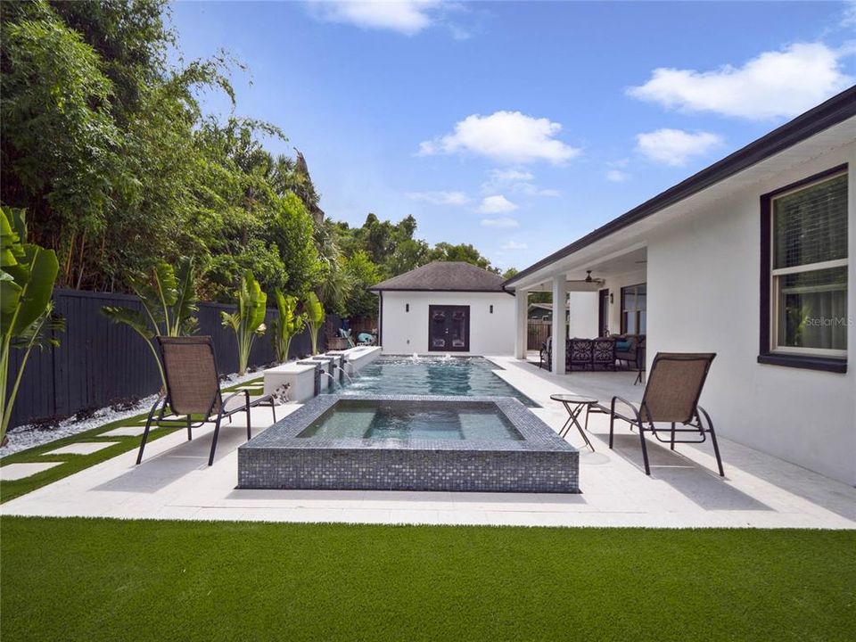 Pool and back porch.