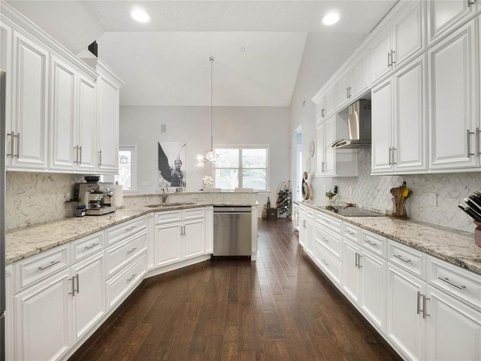 Kitchen looking toward the dinette and breakfast bar.