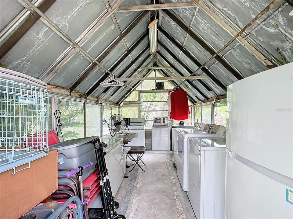 Laundry area/green house