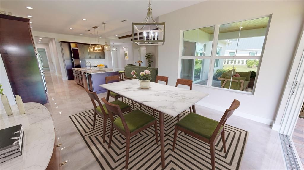 **Virtually staged - Dining area