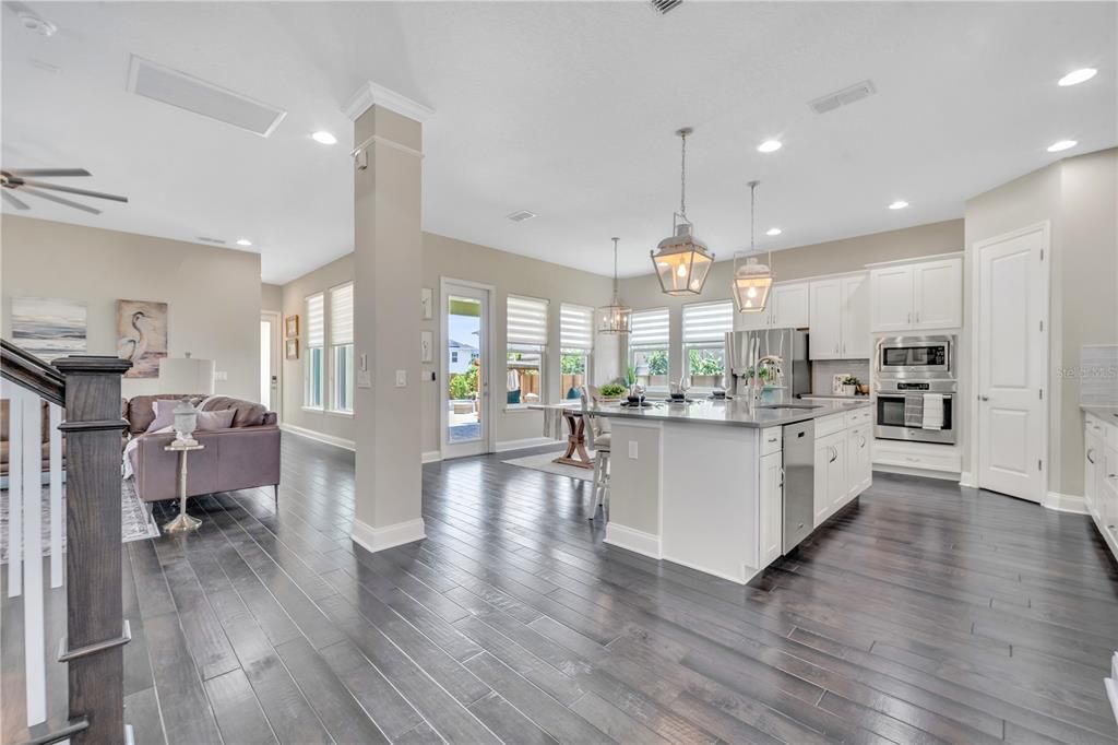 Open Concept Living Area and Gourmet Kitchen