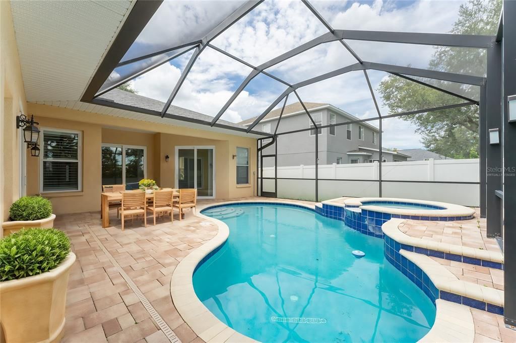 Virtually Staged Outdoor Pool Area