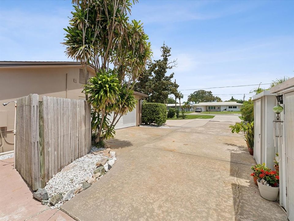 Double gates into backyard