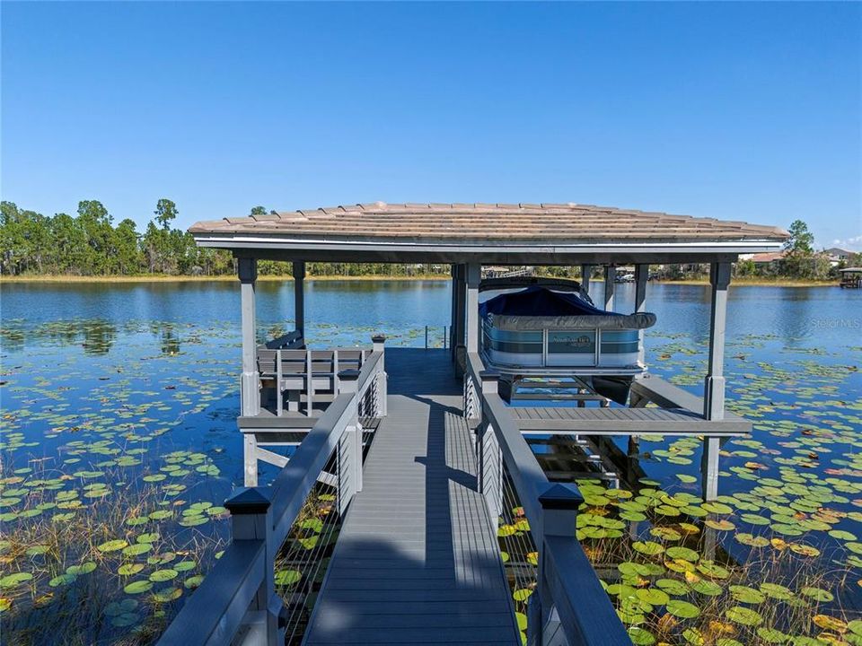 Superior Boat Dock with Lift & BOAT!