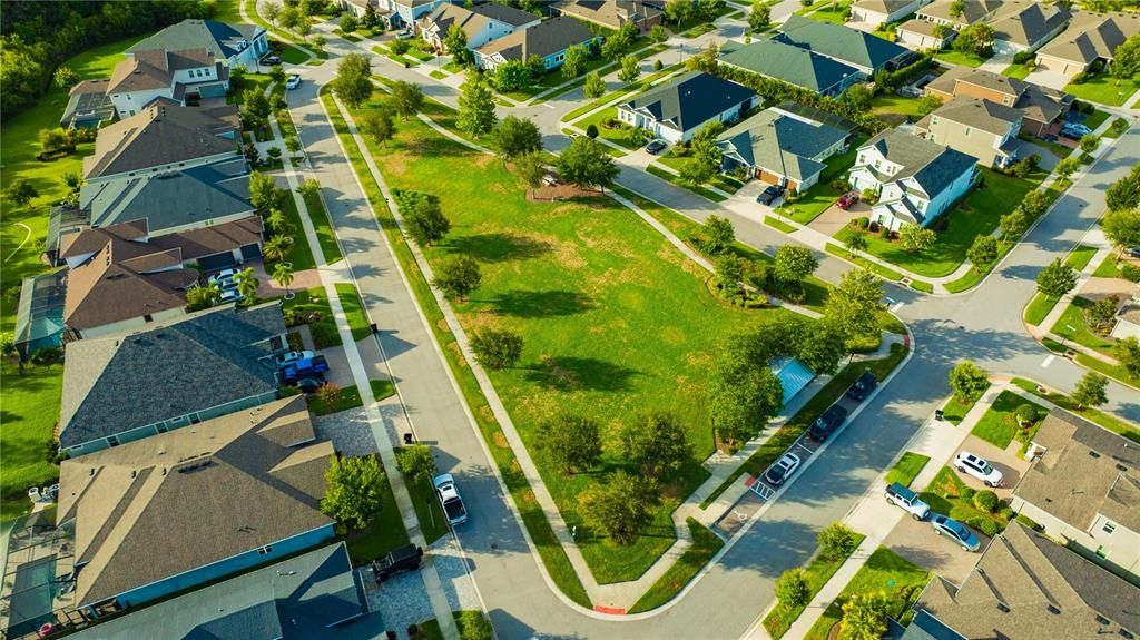 Park across from the house.