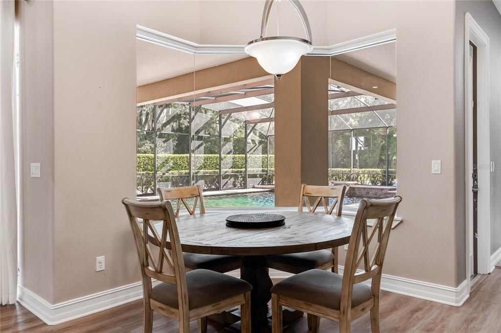 Large eat-in dinette space in the kitchen.