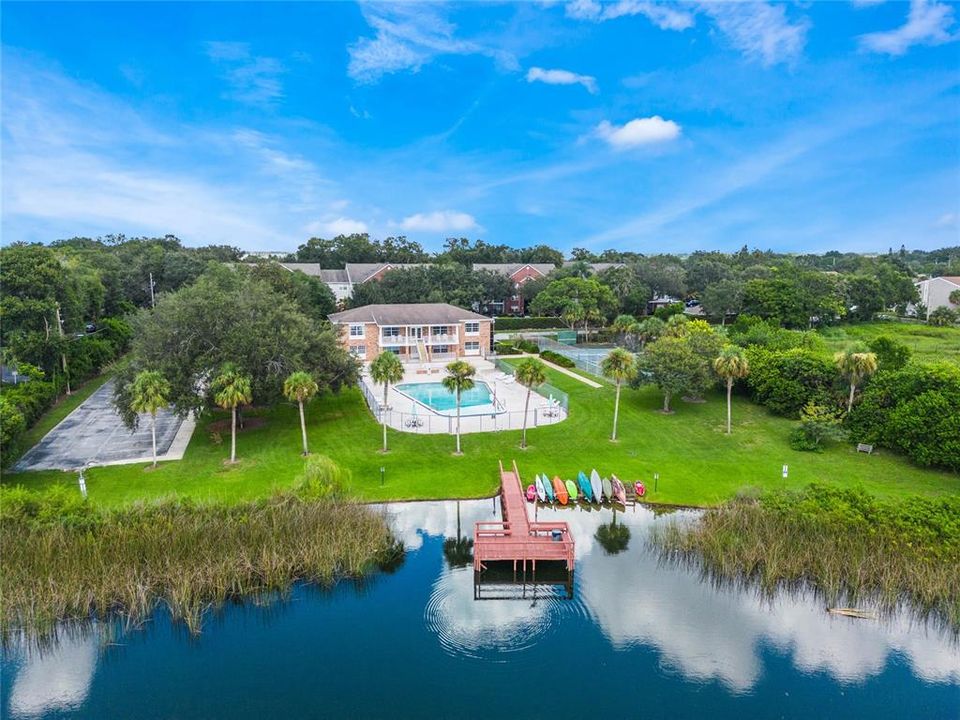 Private clubhouse and pool for community