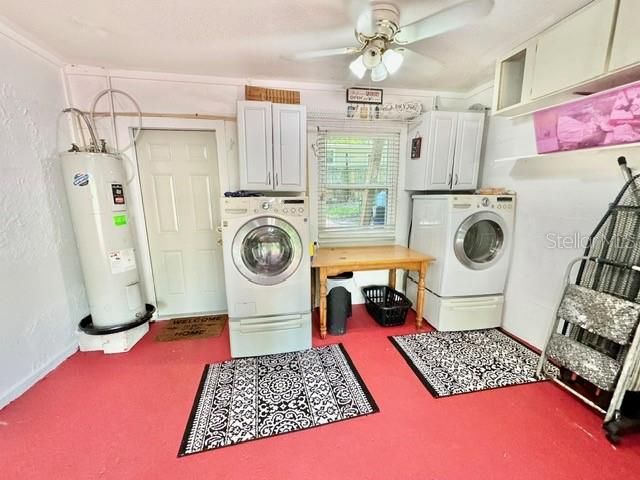 washer and dryer in garage