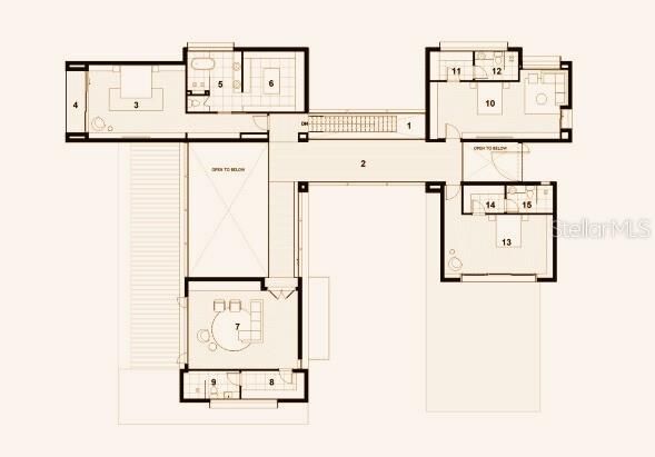 Second Floor Concept Plan 10424 Pocket Ln, Orlando, FL 32836*The images depicted are artistic renderings and may not accurately represent the final product. The developer reserves the right to make changes to the design, layout, and features of the property