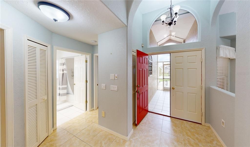 Foyer and guest room area