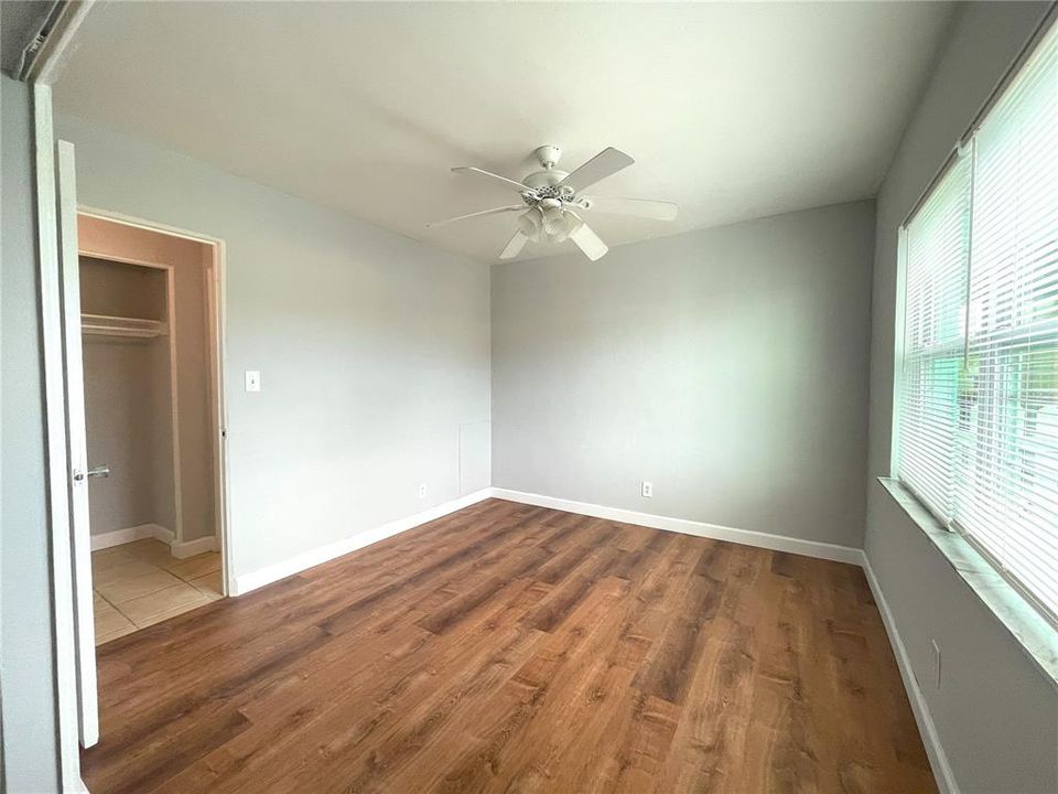 Primary bedroom looking toward hallway