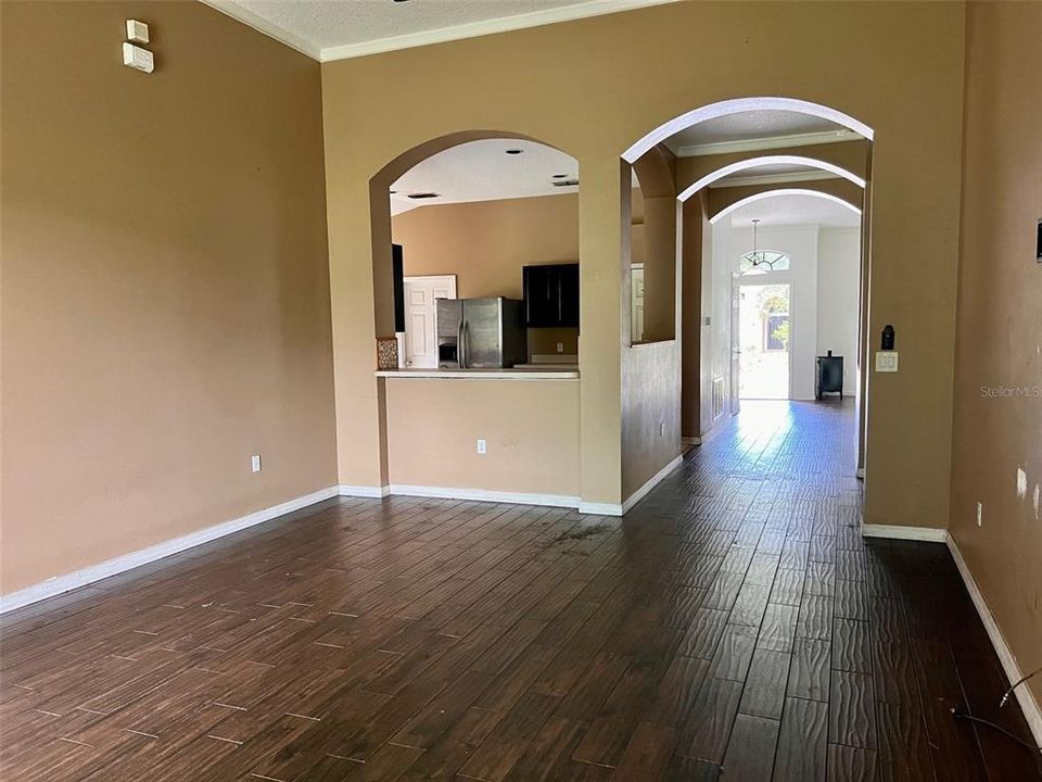 Family Room looking back to the kitchen.