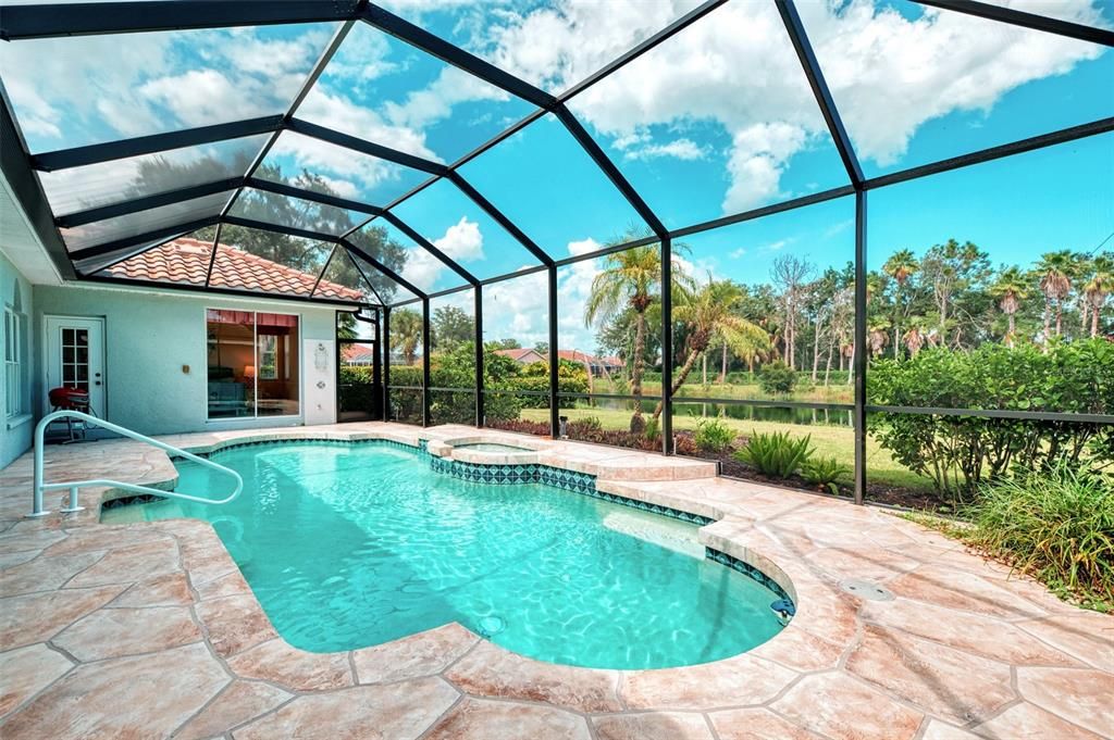 Large lanai and pool area