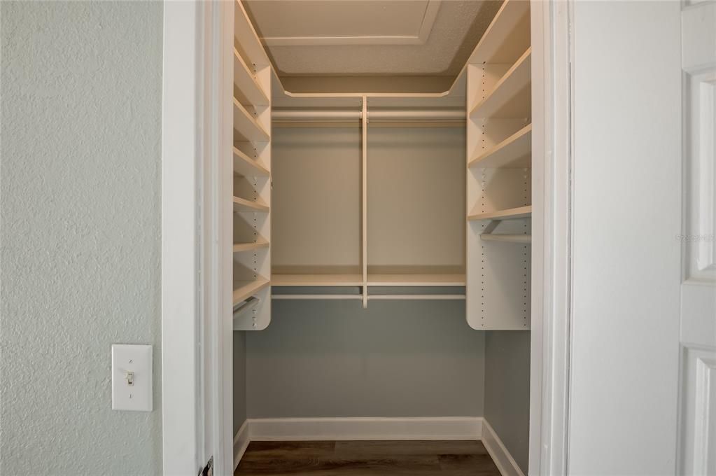 built-ins in walk-in closet
