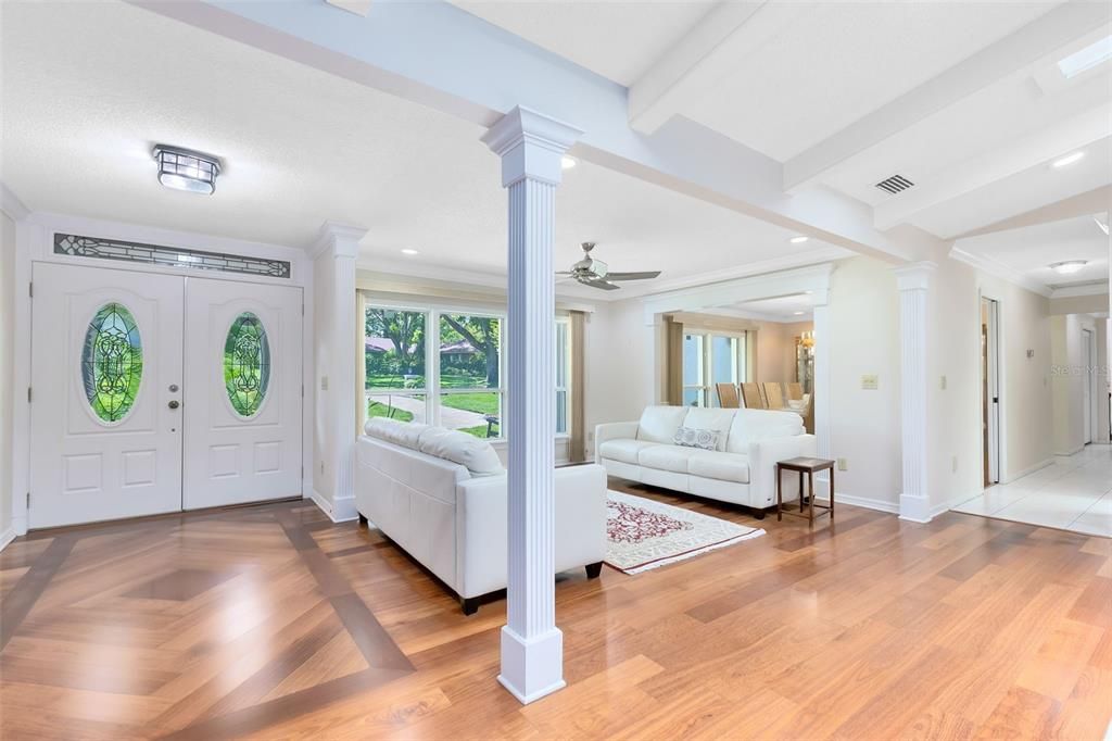 Front entrance with the formal living room and dining room to your left.