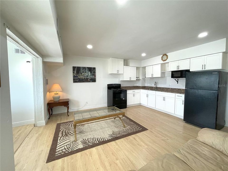 Living area looking toward kitchen