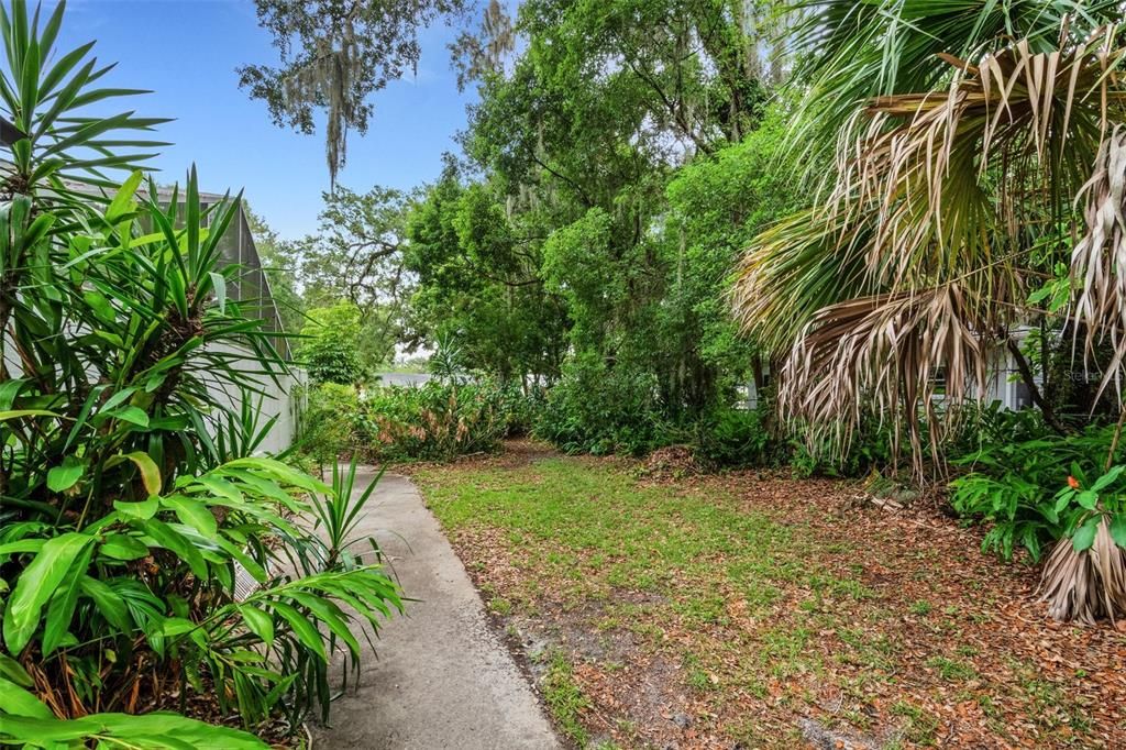 The entire yard is a gardener's dream.