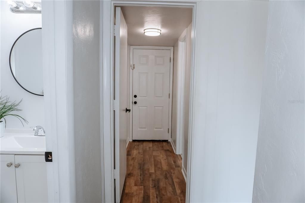 Hallway to guest room/in-law suit