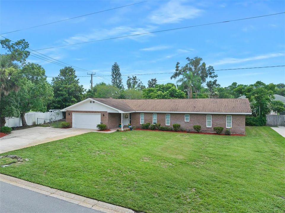 Large front yard