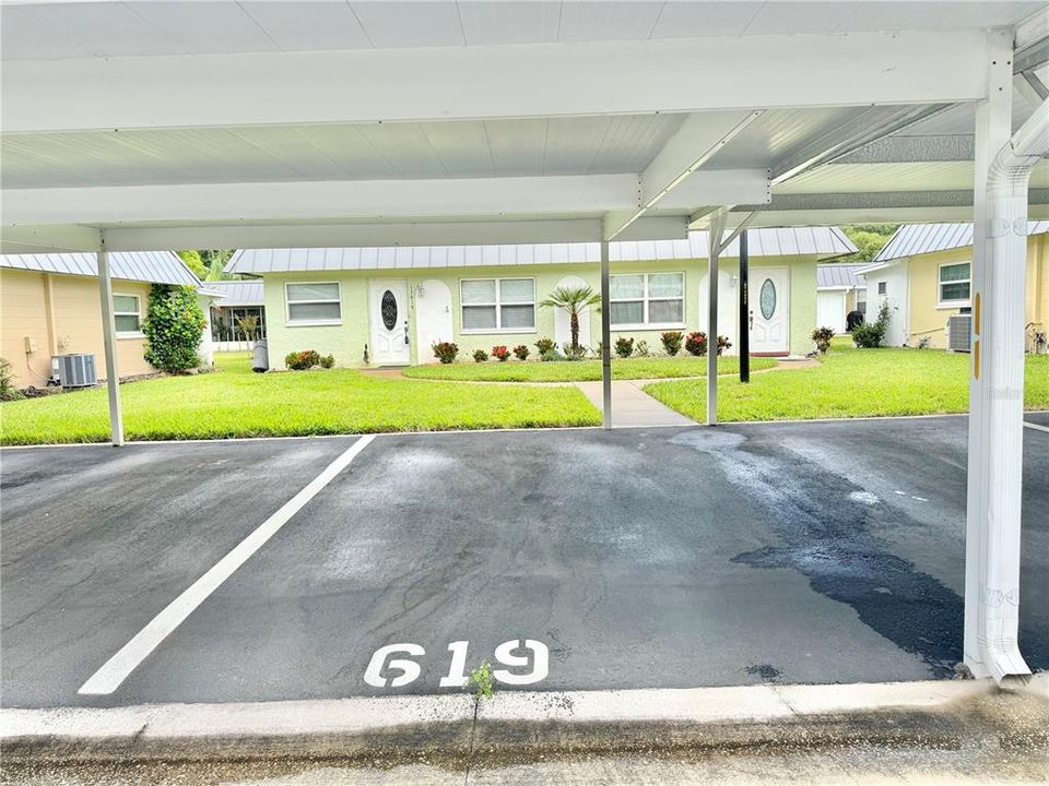 Assigned carport parking