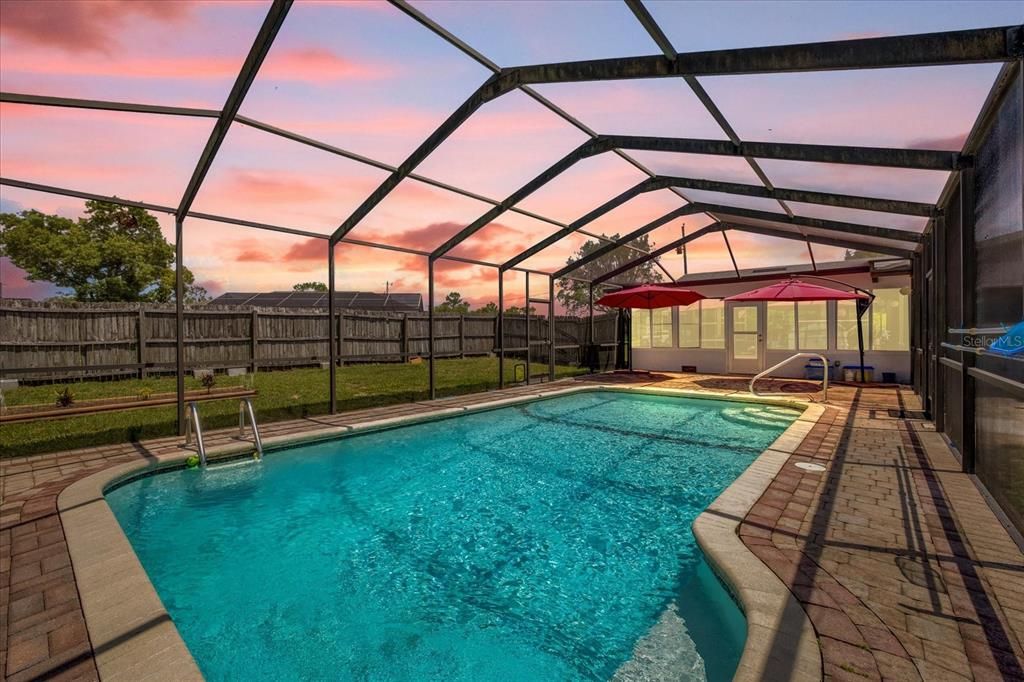 Imagine enjoying sunsets on this lanai