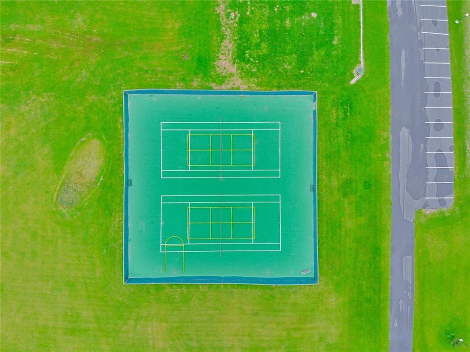 Tennis courts.