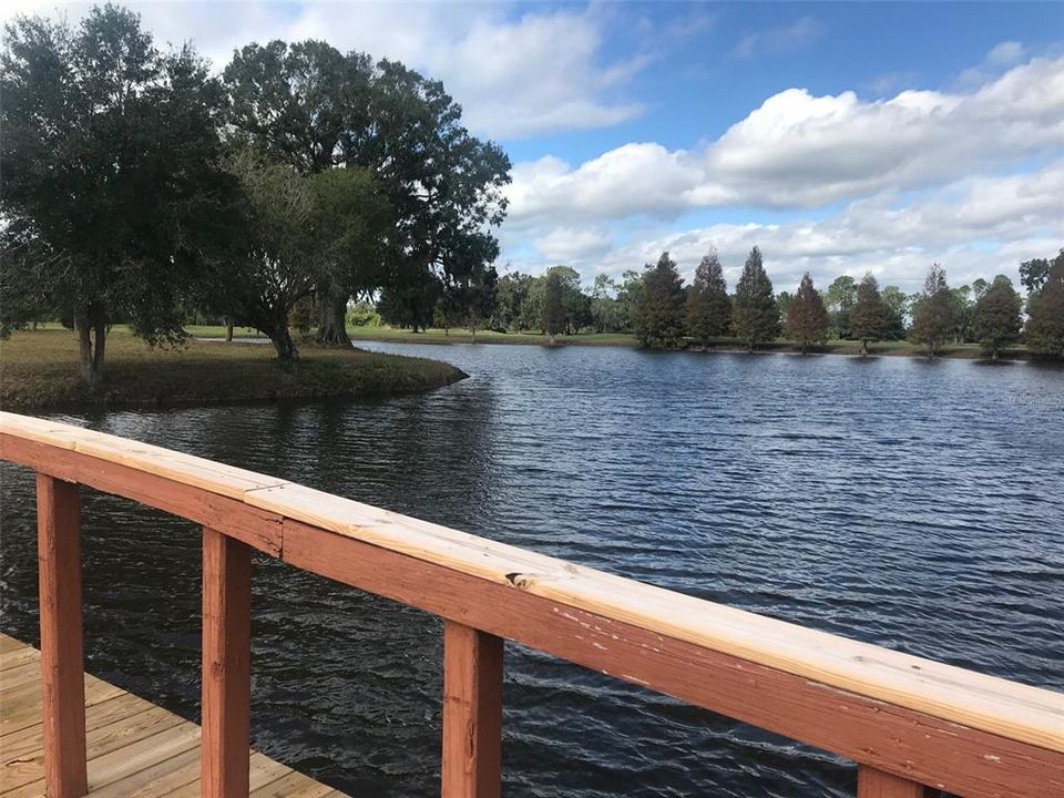 Water area around the golf course