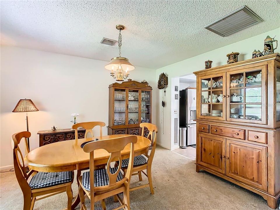 Plenty of room in the dining room for extra seating for large family gatherings.
