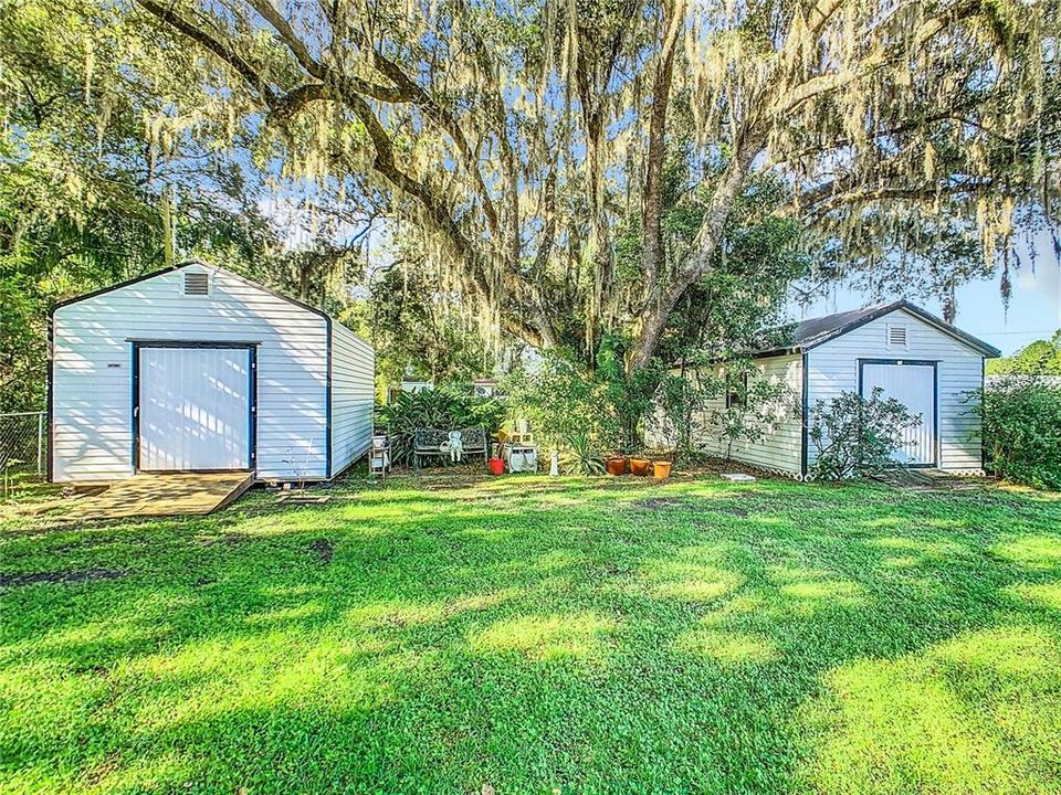 2 large sheds on the property.  One has electric and their is a water spicket located inbetween the sheds.