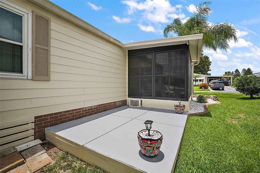 Outdoor patio area