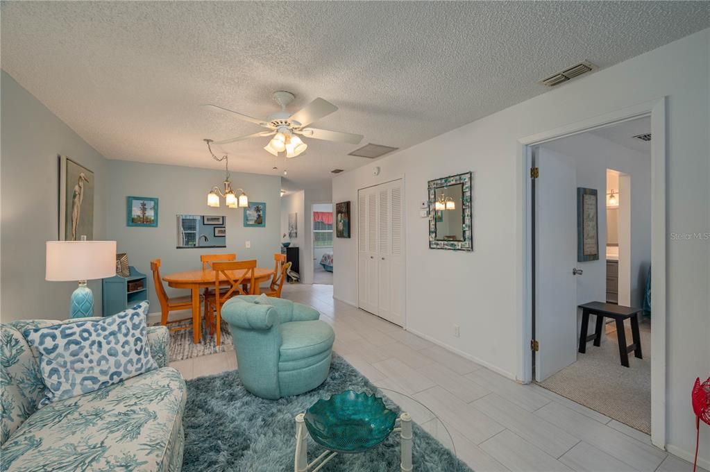 View of dining room from the living room