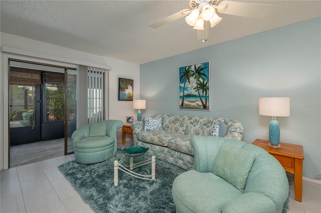 Plenty of space in your living room which leads to the Florida room