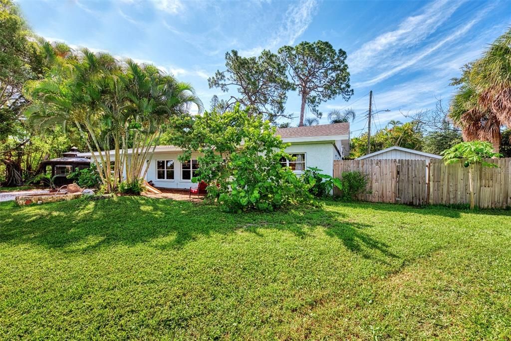 Large, water view front yard.