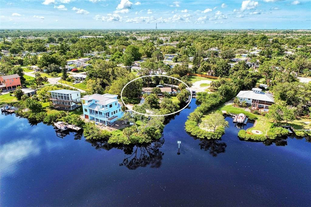 Water View property with adjacent access at County Boat Ramp.