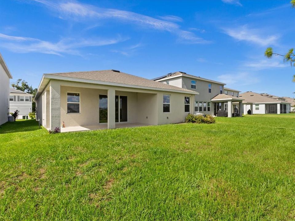 Rear of Home and Backyard