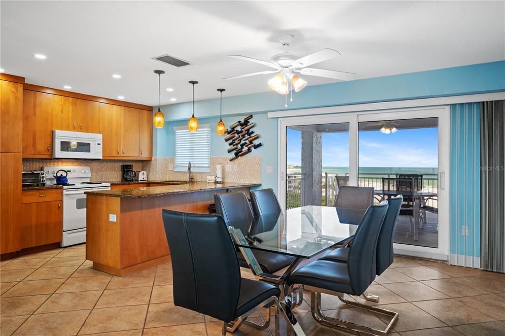 Dining area through to kitchen